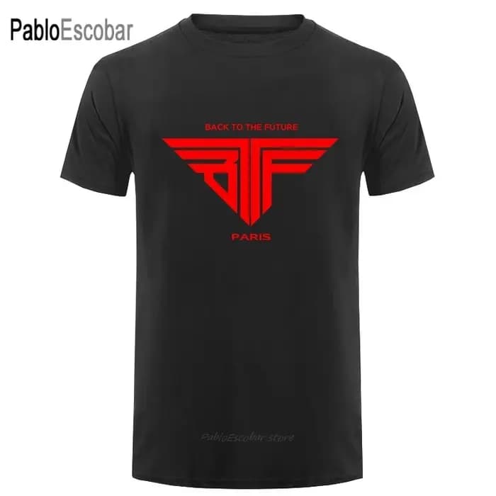 Retour vers le futur BTTF T-Shirt hommes Paris t-shirts coton col rond manches courtes chemise pour