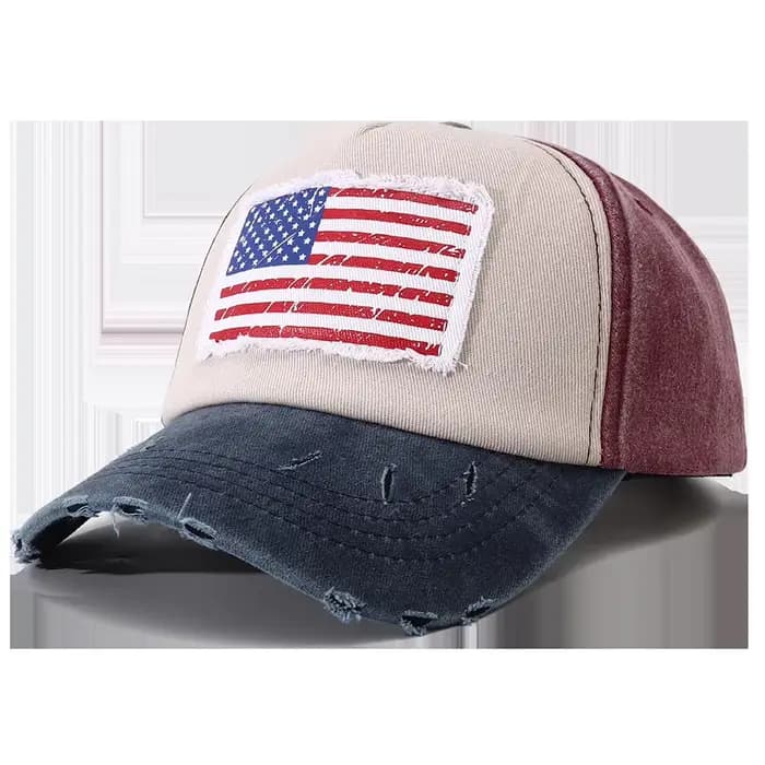 Casquette de Baseball brodée drapeau américain