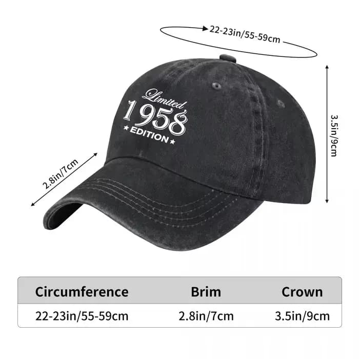 Casquette de baseball vintage édition limitée 1958