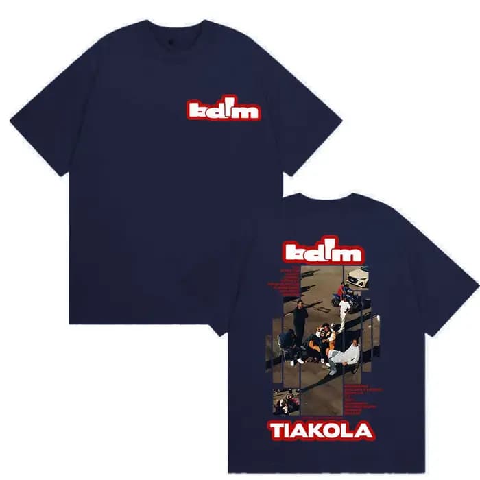 Rappeur TIAKOLA Bdim Tour 2025 T-shirt graphique homme Hip Hop gothique manches courtes T-shirts Vintage col rond