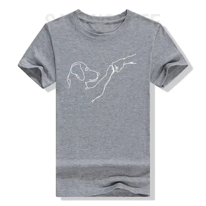 T-shirt graphique Punch Hand Dog and People