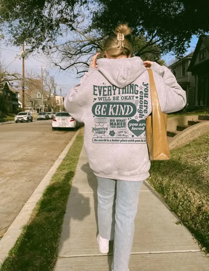 Sweat à capuche décontracté pour femme avec poche, vêtements de rue sportifs, design d'illustration