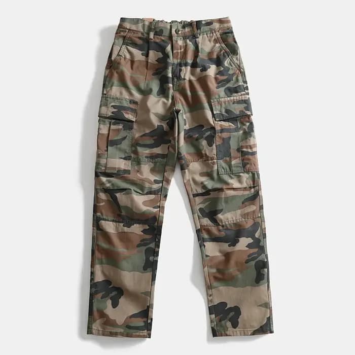 Pantalon de travail camouflage ample à jambe droite pour homme