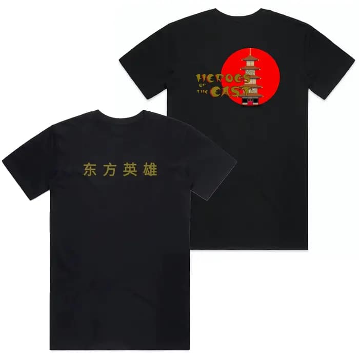T-shirt ample à manches courtes rétro américain Wu-Tang Clan Hip Hop Group pour hommes et femmes