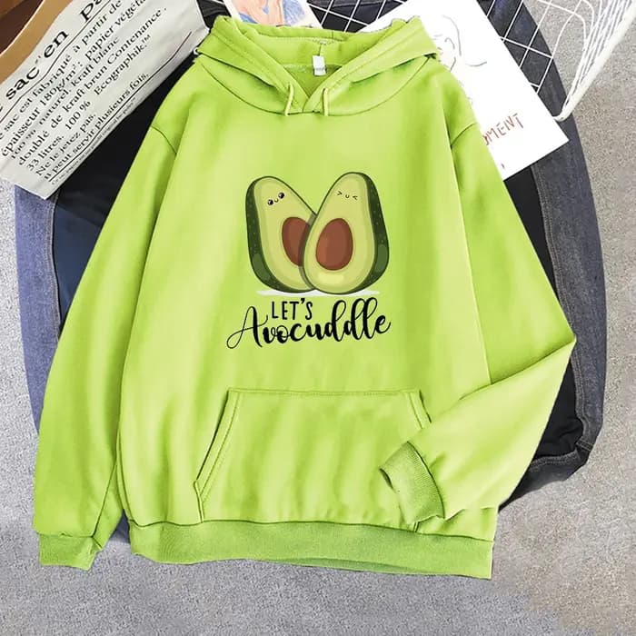 Sweat à capuche imprimé avocat de dessin animé pour adolescents