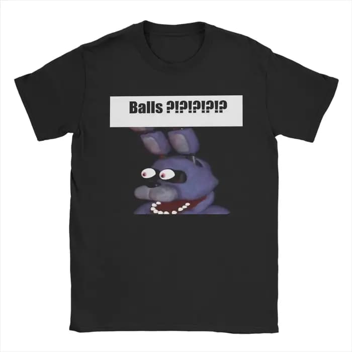 Fnaf Bonnie Balls cinq nuits horreur hommes T-Shirt Vintage T-Shirt à manches courtes col rond T-Shi