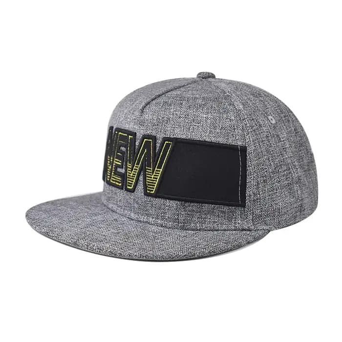 Casquette Hip-Hop Plate NOUVELLE avec motif brodé – Tendance Printemps-Automne – Casquette de Sport