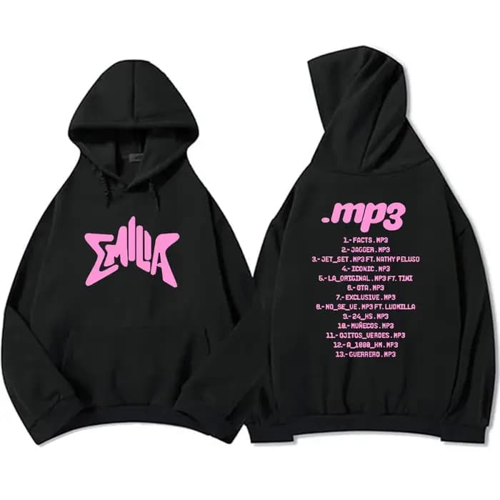 Streetwear Album MP3 Emilia Mernes sweat à capuche Hip Hop hommes sweats
