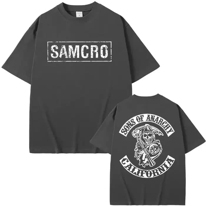 Sons of Anarchy SAMCRO hommes femmes T-shirt marque de luxe mode grande taille haut décontracté à manches courtes
