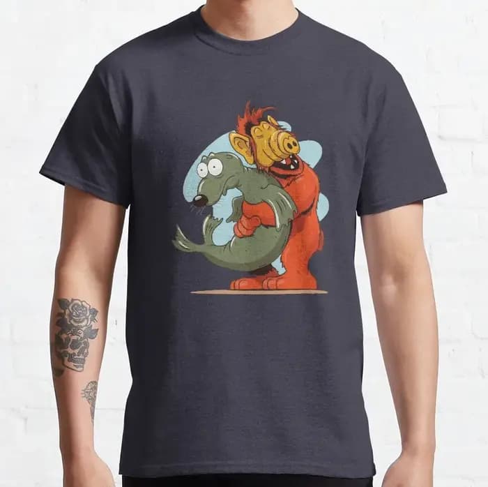 Forme de vie extraterrestre-Gordon Shumway-Sitcoms TV t-shirts graphiques drôles années 90 Style rétro T-shirt unisexe