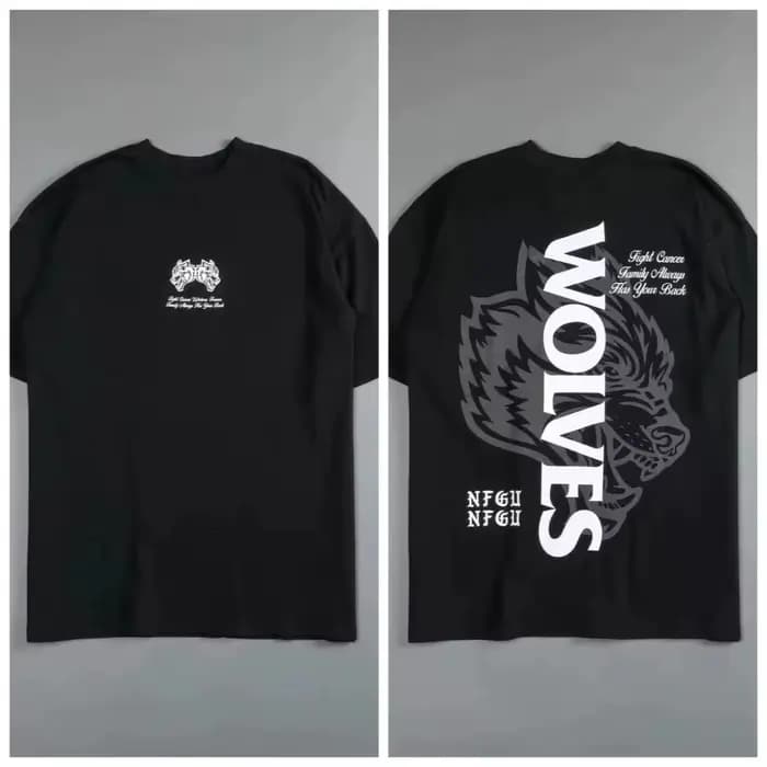 T-shirt de sport et de loisirs Wolf Head pour hommes et femmes