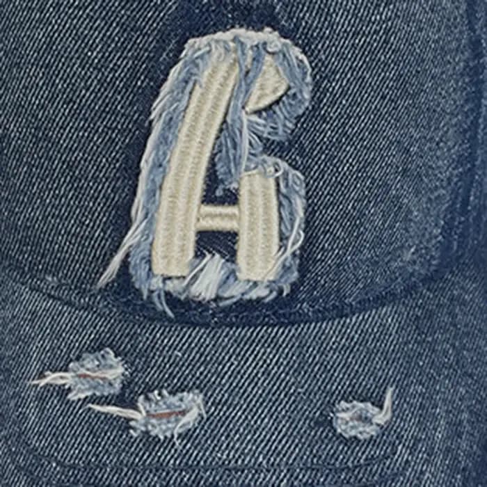 Chapeau de baseball en jean à bords évasés
