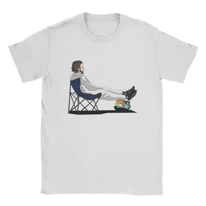Fernando Alonso-T-shirt à manches courtes et col rond pour hommes