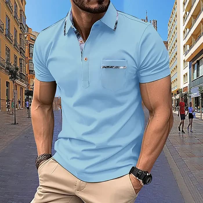 Chemises polo pour hommes à manches courtes