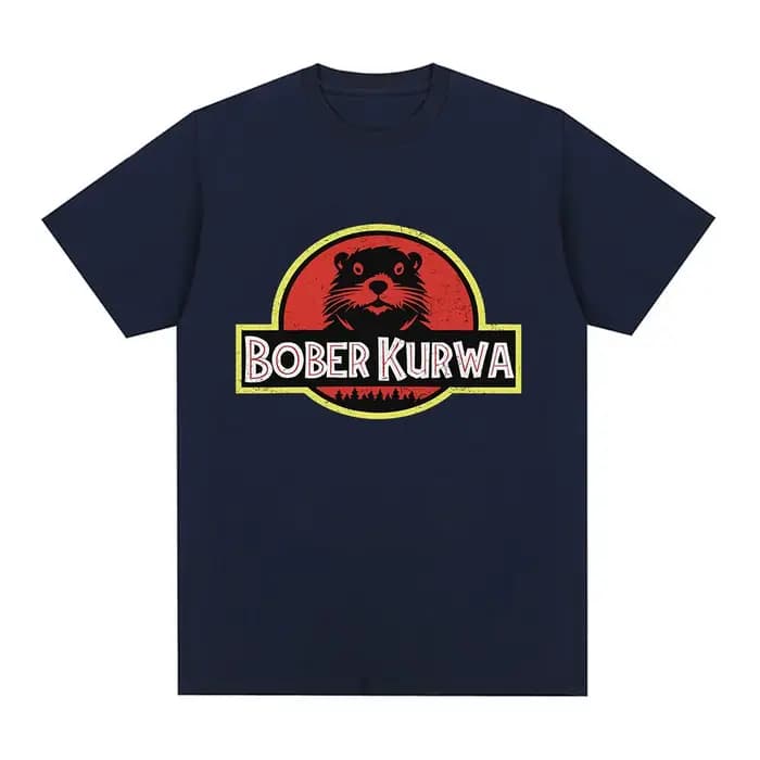 Bober Kurwa Bobr drôle Meme graphique T-shirt hommes femmes mode Hip Hop manches courtes T-shirts amples 100% coton