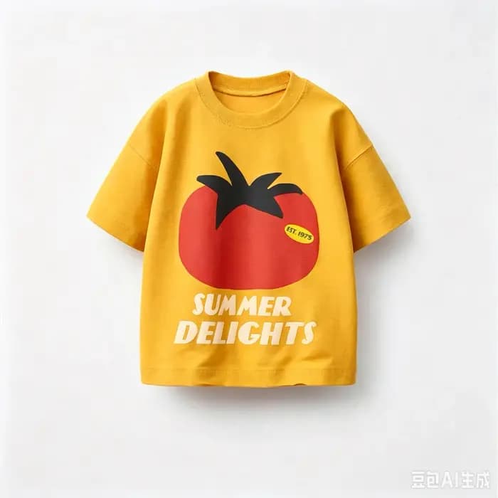 T-shirt basique simple et polyvalent, nouveau modèle à manches courtes, joli col rond, en pur coton fin, vêtement décontracté ample pour garçons et filles.