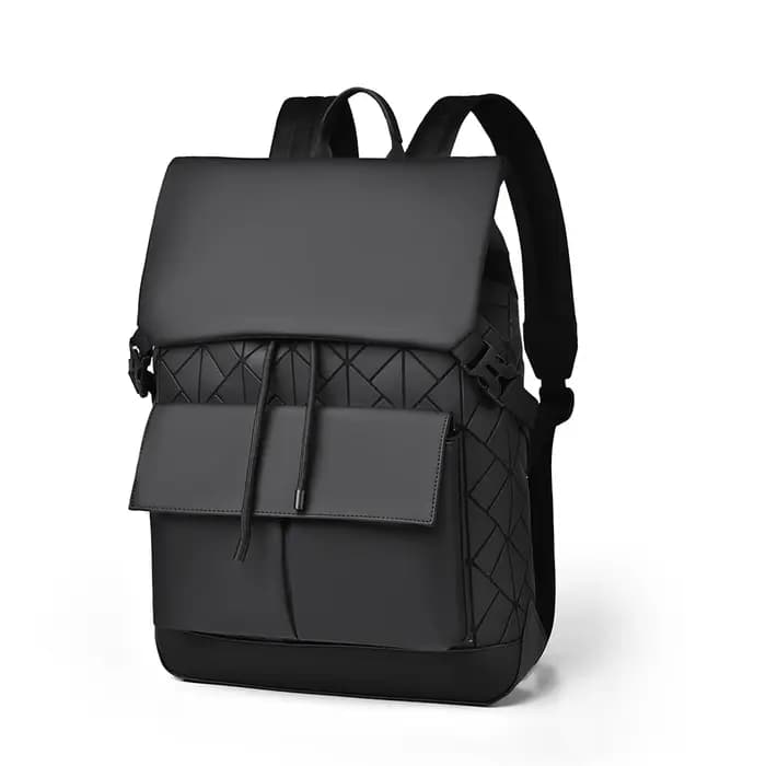 Sac à dos tendance noir pour hommes avec détail matelassé violet