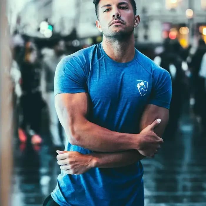 Hommes T-shirt musculation Compression serrée séchage rapide chemise musculaire Fitness entraînement basket-ball course