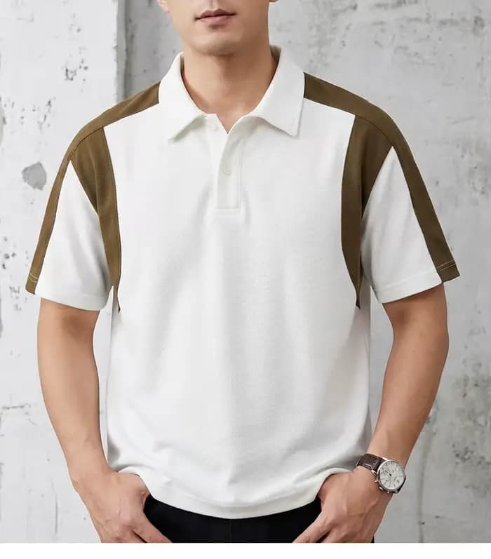 Polo Homme Ample Nouvelle Collection Printemps-Été 2026 à Col Revers et Manches Courtes