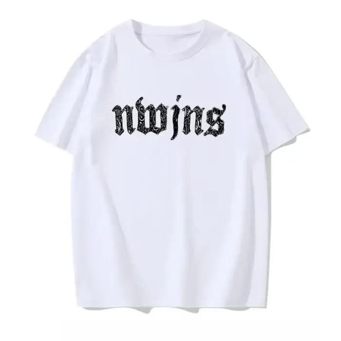 T-shirt en coton style simple avec motif lettres - Nouveau design d'été, manches courtes décontracté
