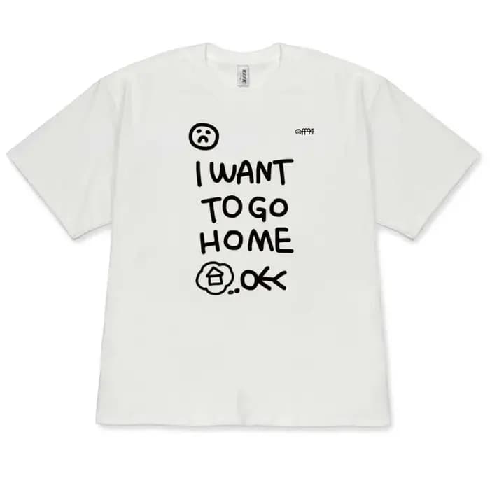 T-shirt de classe ouvrière « I Want To Go Home » avec motif Meme, T-shirt décontracté à manches cour