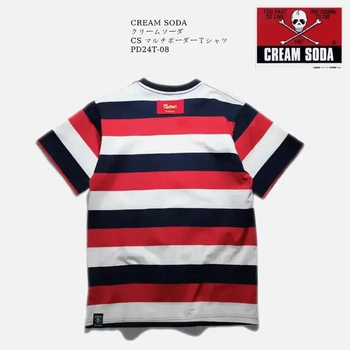 CREAM SODA T-shirt rétro à manches courtes coloré par KING ROCK'N'ROLL