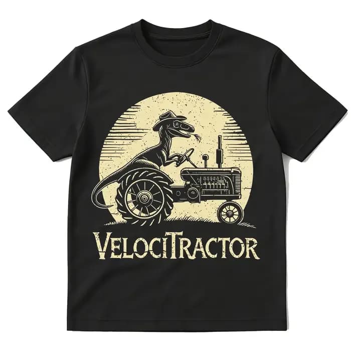 T-shirt graphique VelociTractor drôle pour hommes et femmes, vêtements à la mode, T-shirts Harajuku
