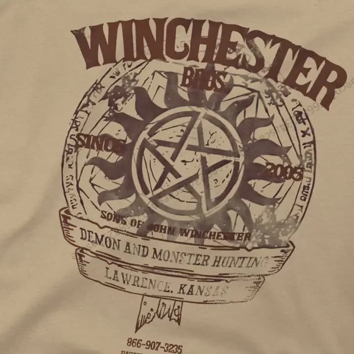 Surnaturel Winchester Bros t-shirt hommes t-shirts vêtements d'été coton col rond