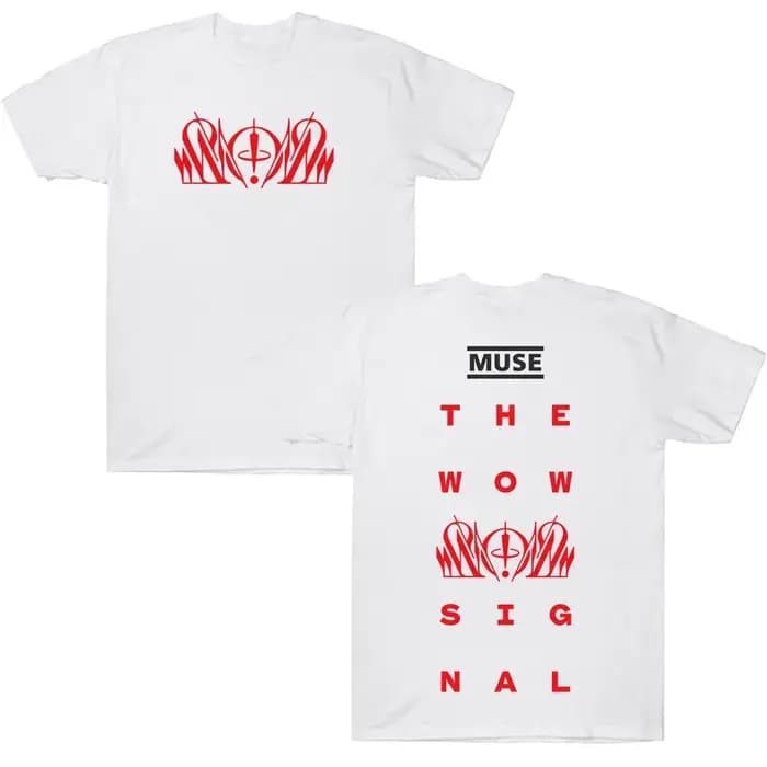 T-shirts en coton de la groupe MUSE Muse The Wow! T-shirts graphiques Signal Album à manches courtes