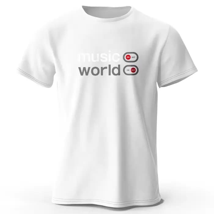 T-shirt imprimé Music World pour hommes