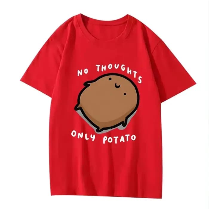 Vêtements pour homme : un t-shirt ample, décontracté et mignon avec des motifs de pommes de terre su