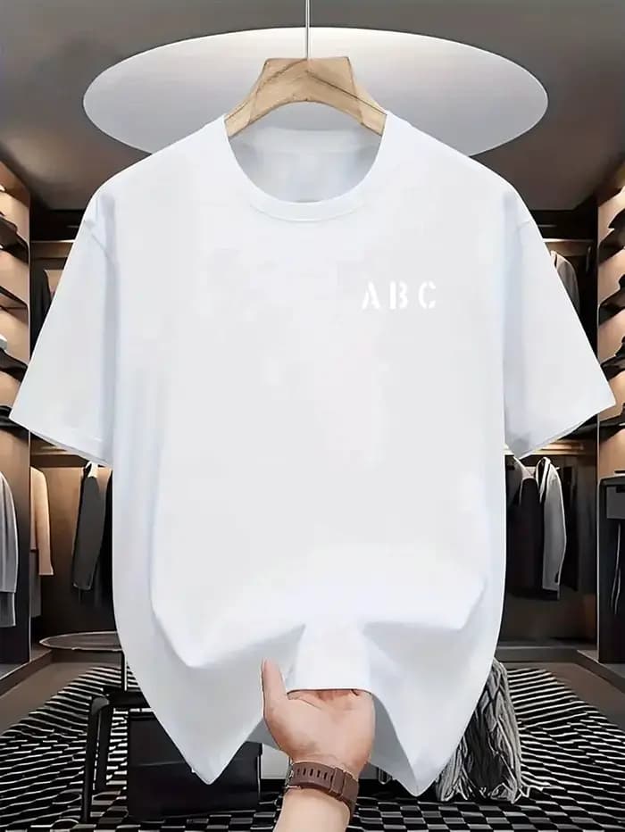 T-shirt léger et respirant à manches courtes pour homme - Haut décontracté d'été à col rond