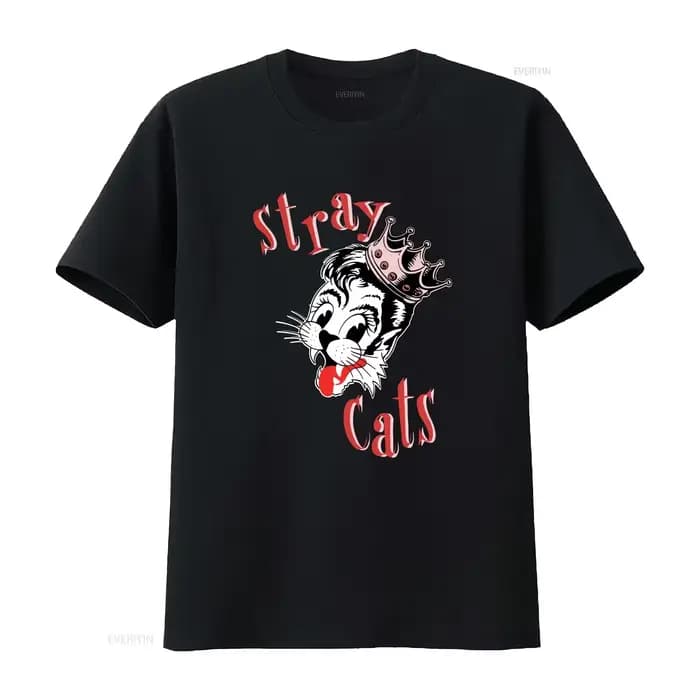 T-shirt vintage en coton Stray Cats Band