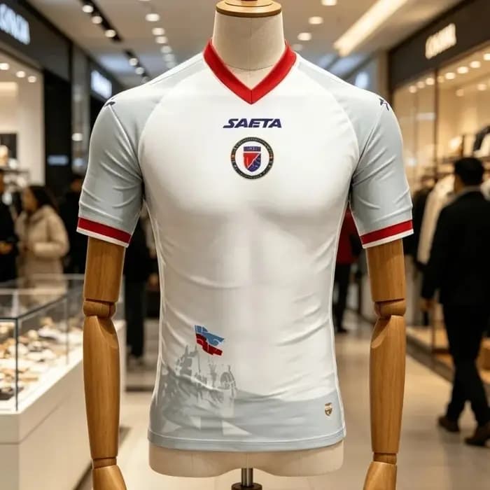 Maillot de football à manches courtes Haïti pour les fans