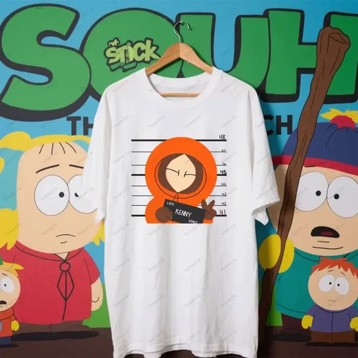 Amusant parc du sud dessin animé t-shirt unisexe femmes hommes