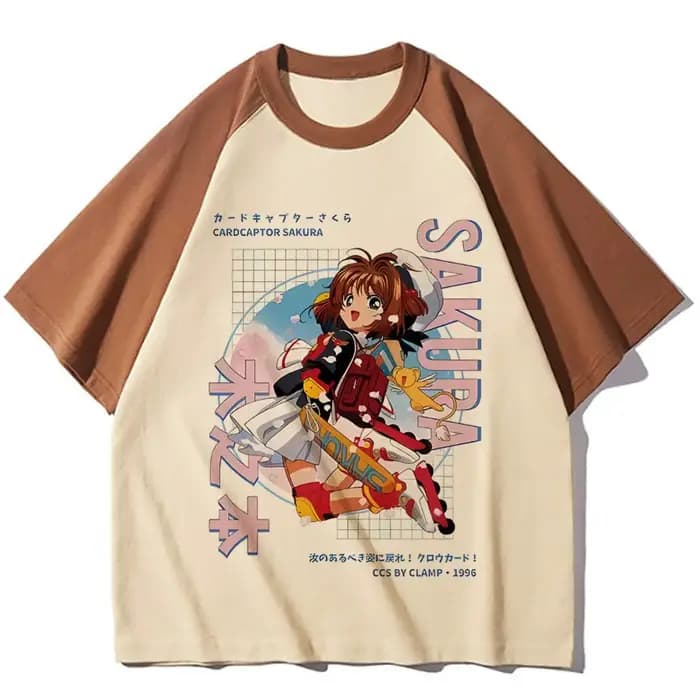 Sakura carte Captor chemise femmes Pastel université