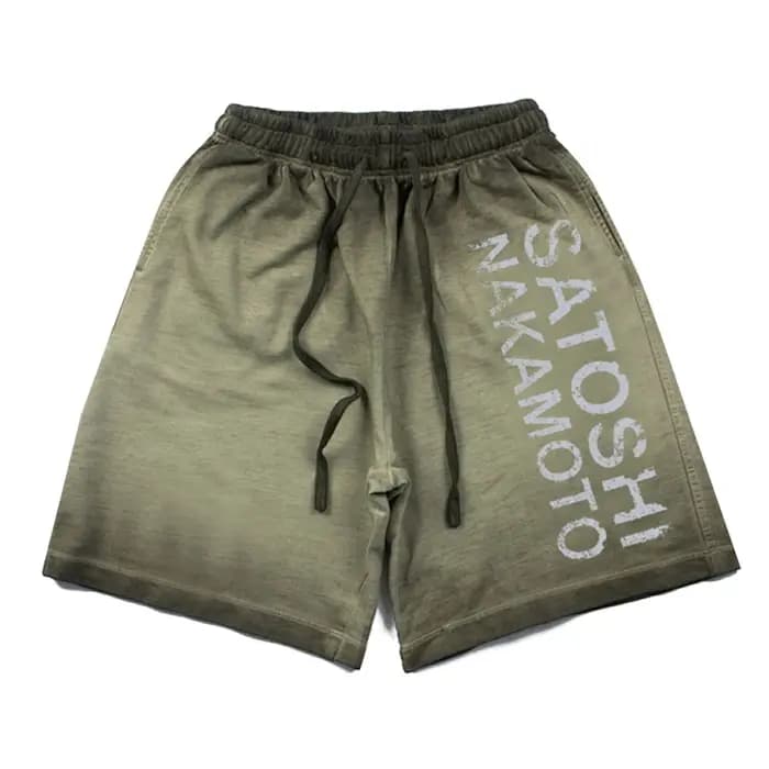 Shorts décontractés unisexe Streetwear avec imprimé lettres Satoshi Nakamoto