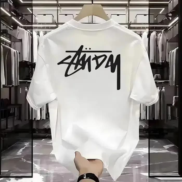 T-shirt décontracté de marque tendance avec logo graffiti amusant