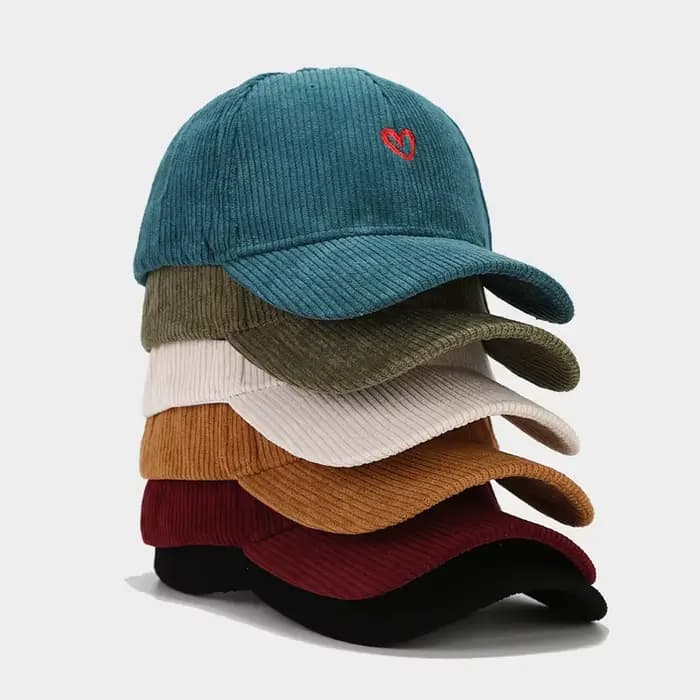 Casquette de Baseball en velours côtelé pour femmes et hommes