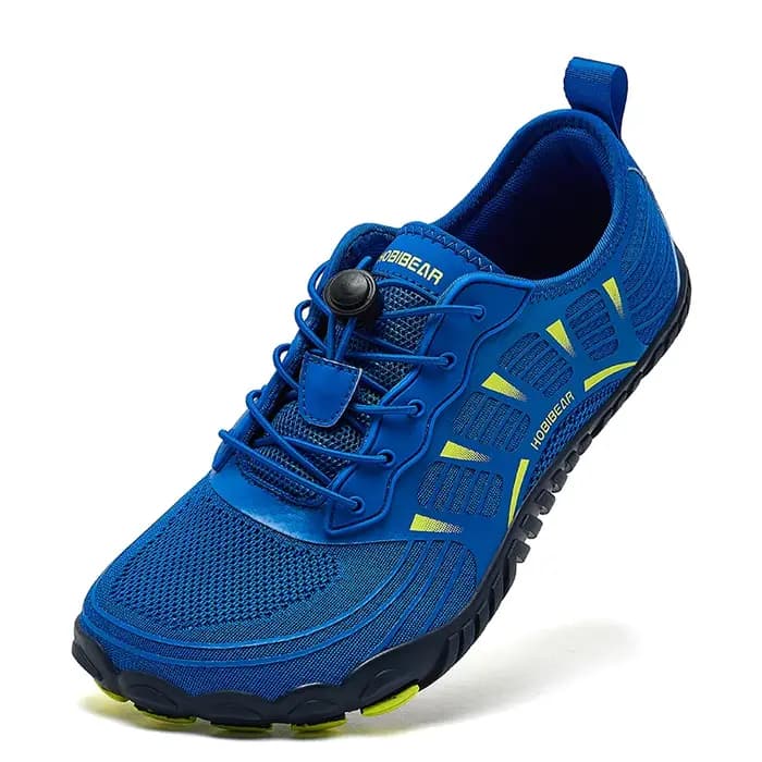 HOBIBEAR baskets pieds nus à bout large unisexe chaussures de sport en plein air antidérapantes bande élastique
