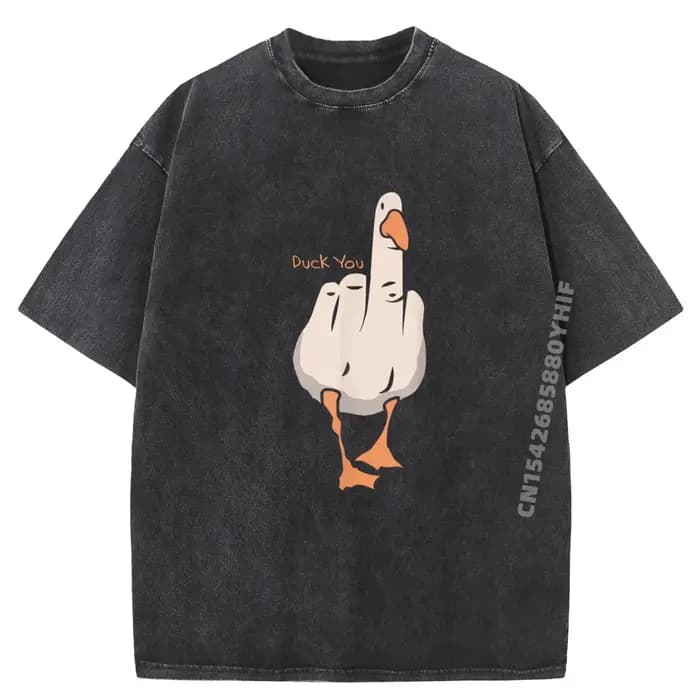 Canard You chemises graphiques hommes à manches courtes t-shirt de haute qualité mode décontracté lavé respirant