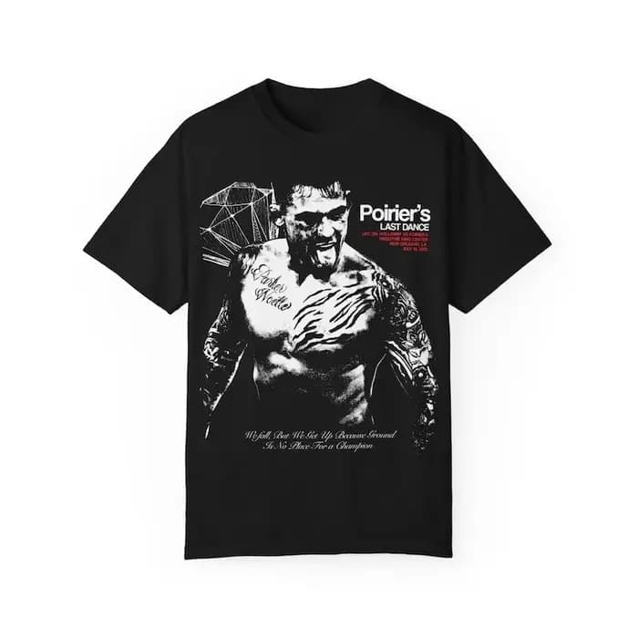 Dustin Poirier rétro imprimé graphique T-shirt à manches courtes pour les Fans de combat vêtements de sport décontractés Style Vintage hommes femmes Streetwear
