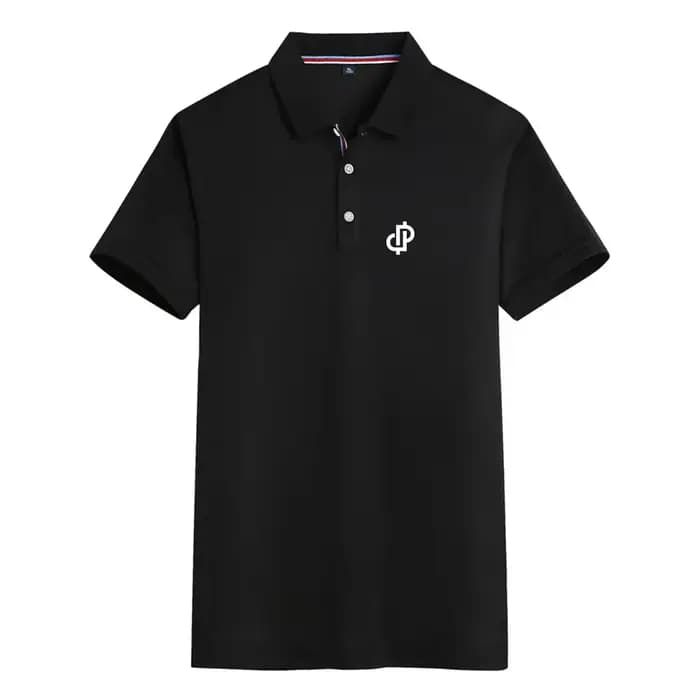 Polo minimaliste style lettre, T-shirt à manches courtes multicolore à col, tendance, polyvalent et