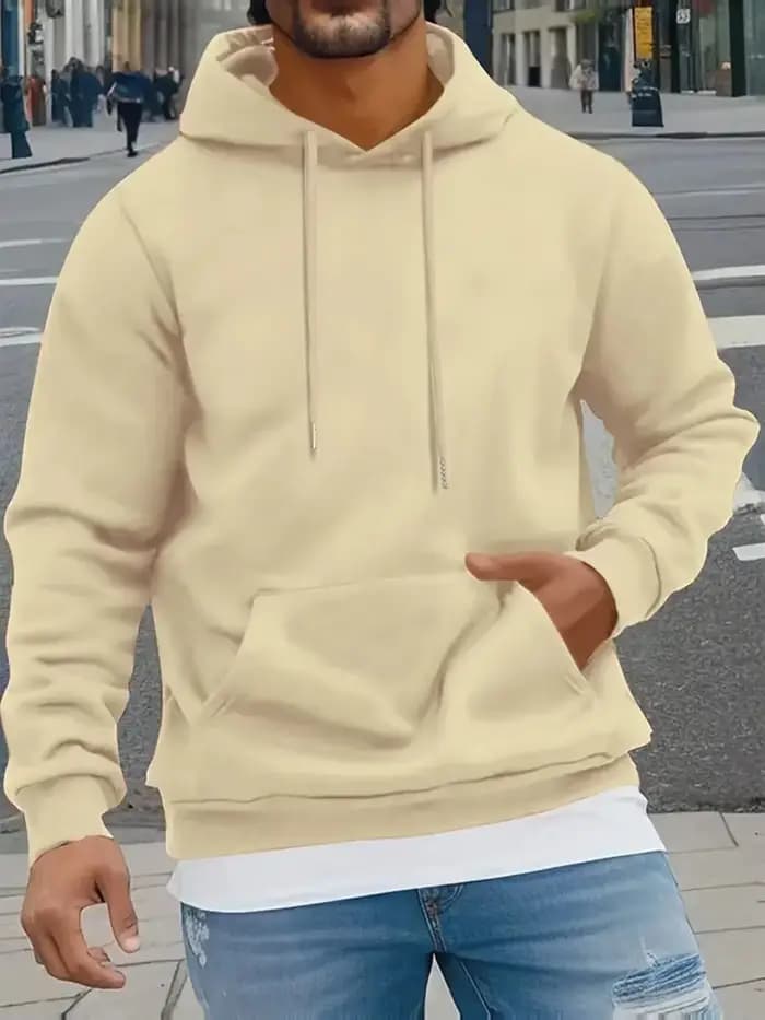 Sweat à capuche pour homme 2026 avec poches à cordon