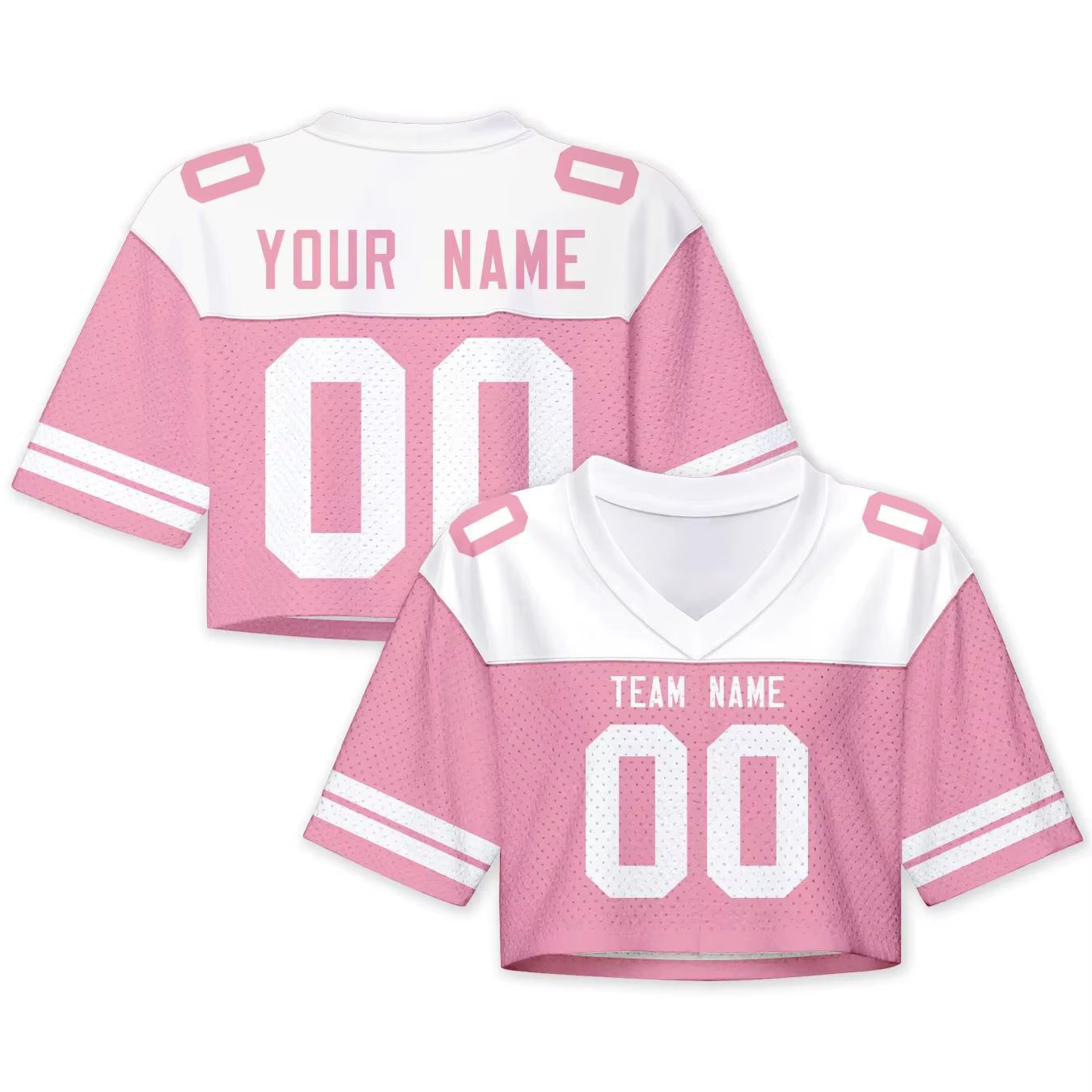 Crop top de football américain personnalisé pour filles, maillot de football court personnalisé avec