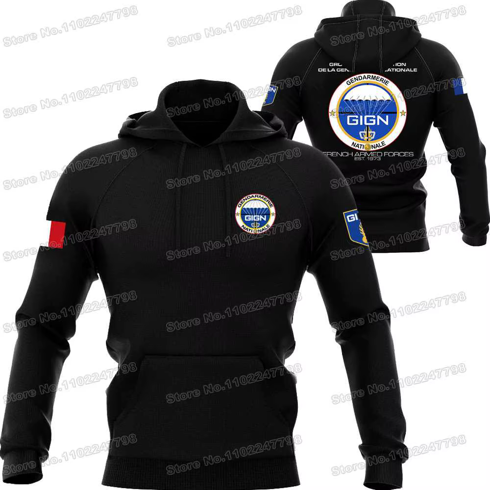2023 Sweat à capuche Groupe d'intervention de la Gendarmerie nationale française,  Sweat-shirts à ca