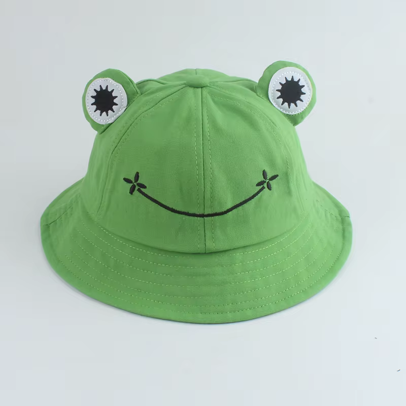 Chapeau de pêcheur en plein air, Bob, avec motif de grenouille, pour parents et enfants, pour hommes