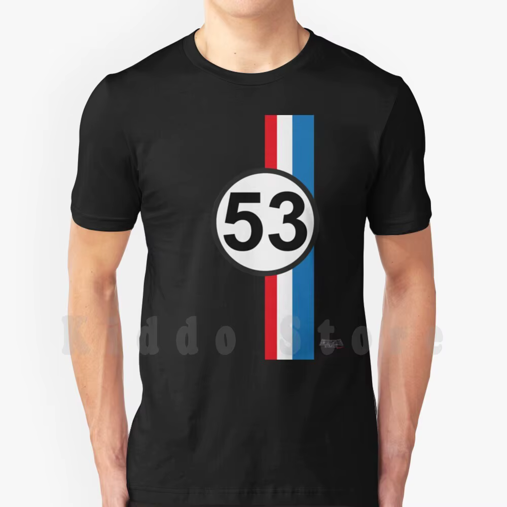 T-shirt 53 Race Design DIY grande taille 100% coton Herbie Love Bug Beetle 1200 1300