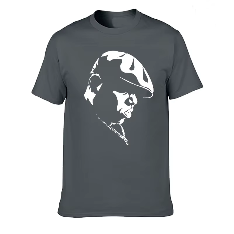Amusant notoire grande chemise hommes à manches courtes Biggie Smalls t-shirt Hiphop Rock Biggie Sma