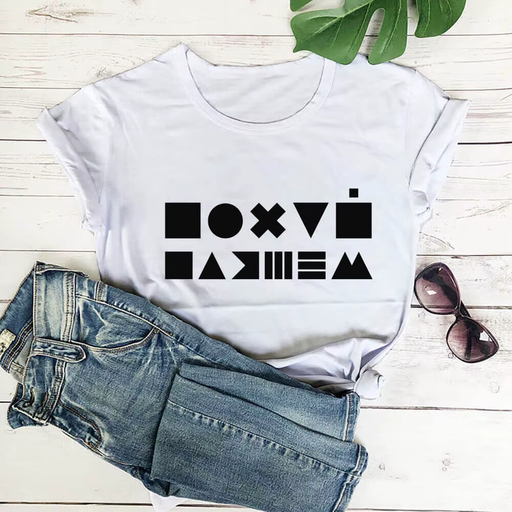 T-shirt unisexe à manches courtes, 100% coton, avec slogan, pour femme, haut décontracté, estival et